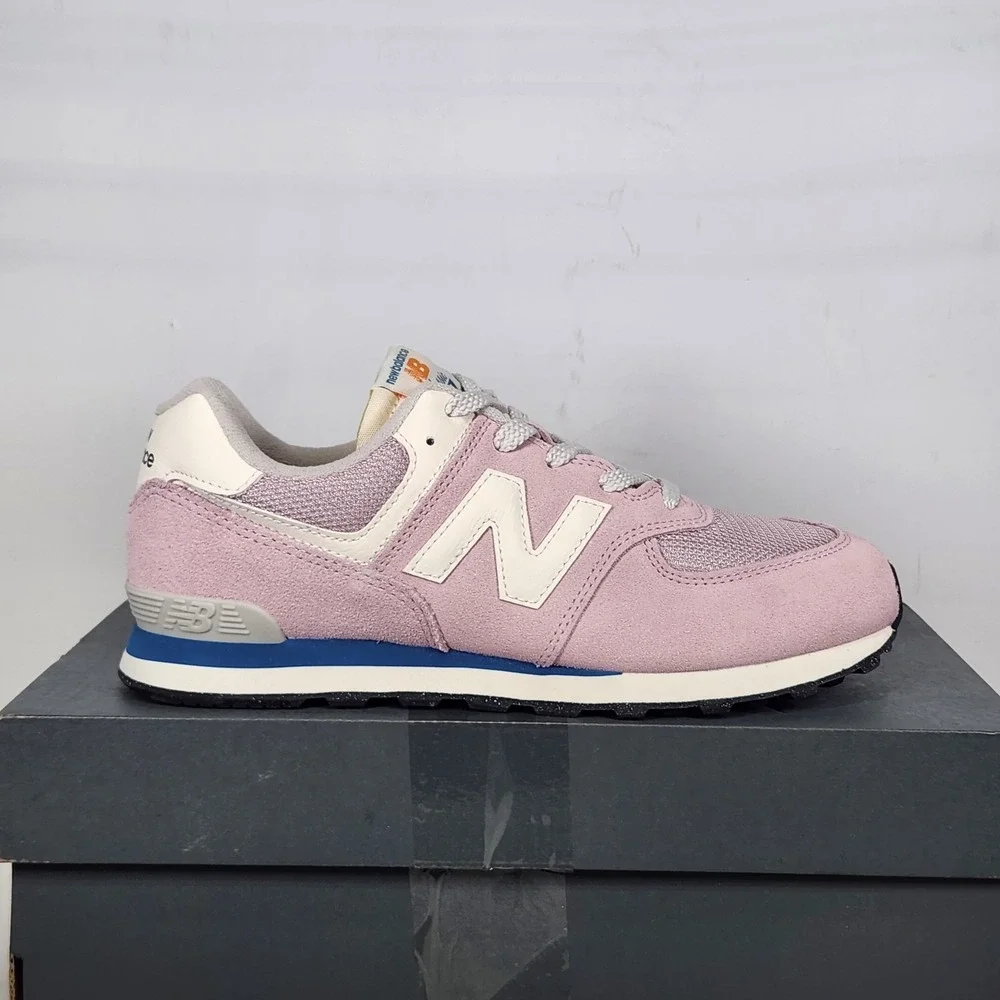 New Balance 574 Sneakers Kids Size 5 Pink Blue Classic Athletic Shoes GC574VPK